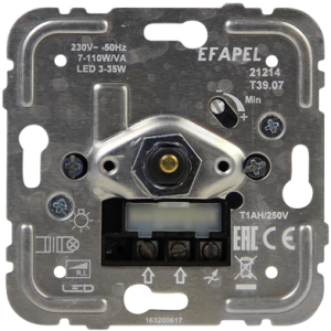 21214 Fényerőszabályzó, szabályozható LED izzókhoz, kompakt fénycsövekhez, 110VA R,L