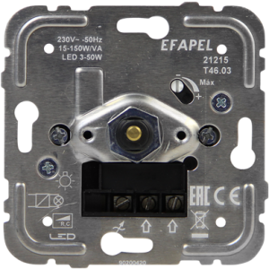 21215 Fényerőszabályzó, szabályozható LED izzókhoz, elektronikus előtétes halogénekhez, 150W R, C