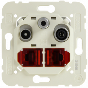 21546 R-TV-SAT+2*RJ45 aljzat