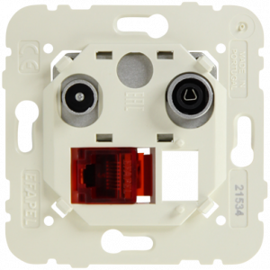 21535 R-TV+RJ45+optikai aljzat, csillagpontos